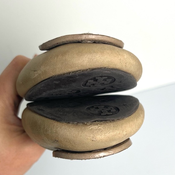 Tory Burch women leather Reva ballet flats nude color size 6 - Picture 12 of 13